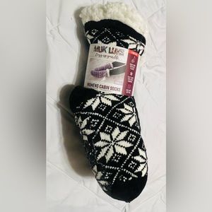 Bundle 2 New Muk Luke’s Women’s Cabin Slipper Socks Cozy Size 5 6 & 7 Black